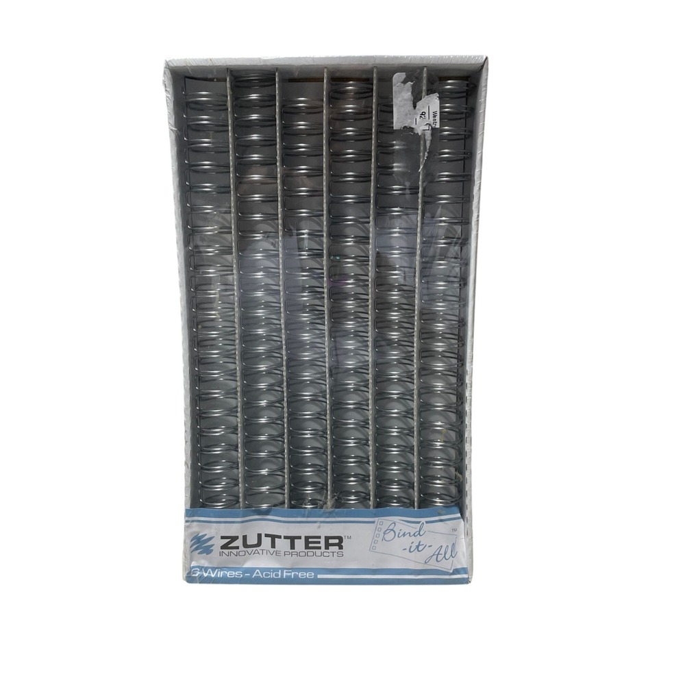 Zutter 6 Wire Pack‎ NEW 1 Inch  Silver Wire Binding Coils Acid Free